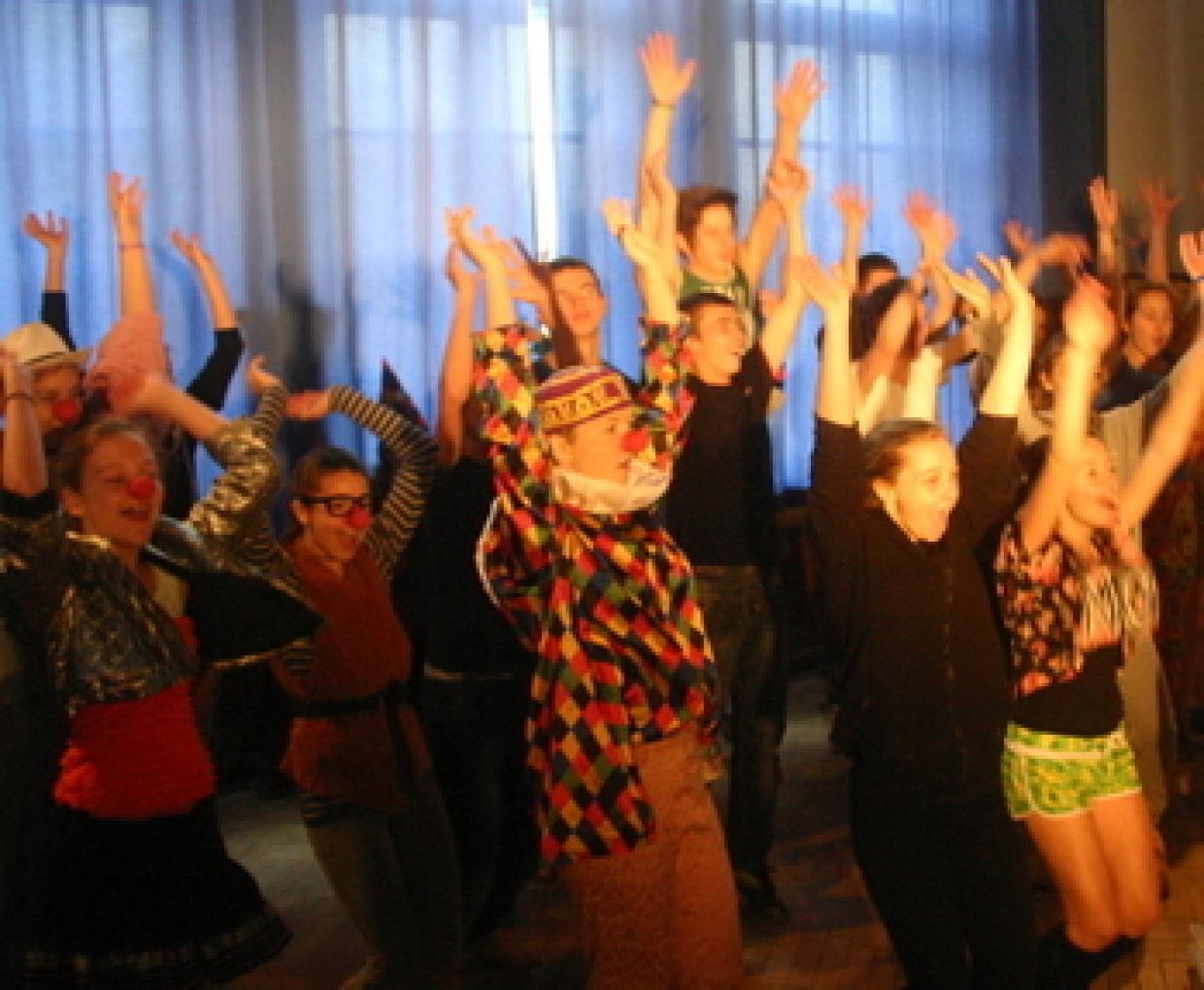 Zusammen in der Manege: Beste Stimmung beim deutsch-polnischen Zirkusworkshop