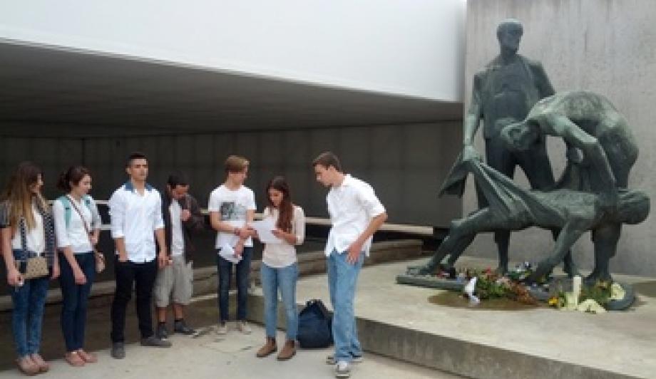 Gemeinsame Gedenkzeremonie in der Gedenkstätte Sachsenhausen