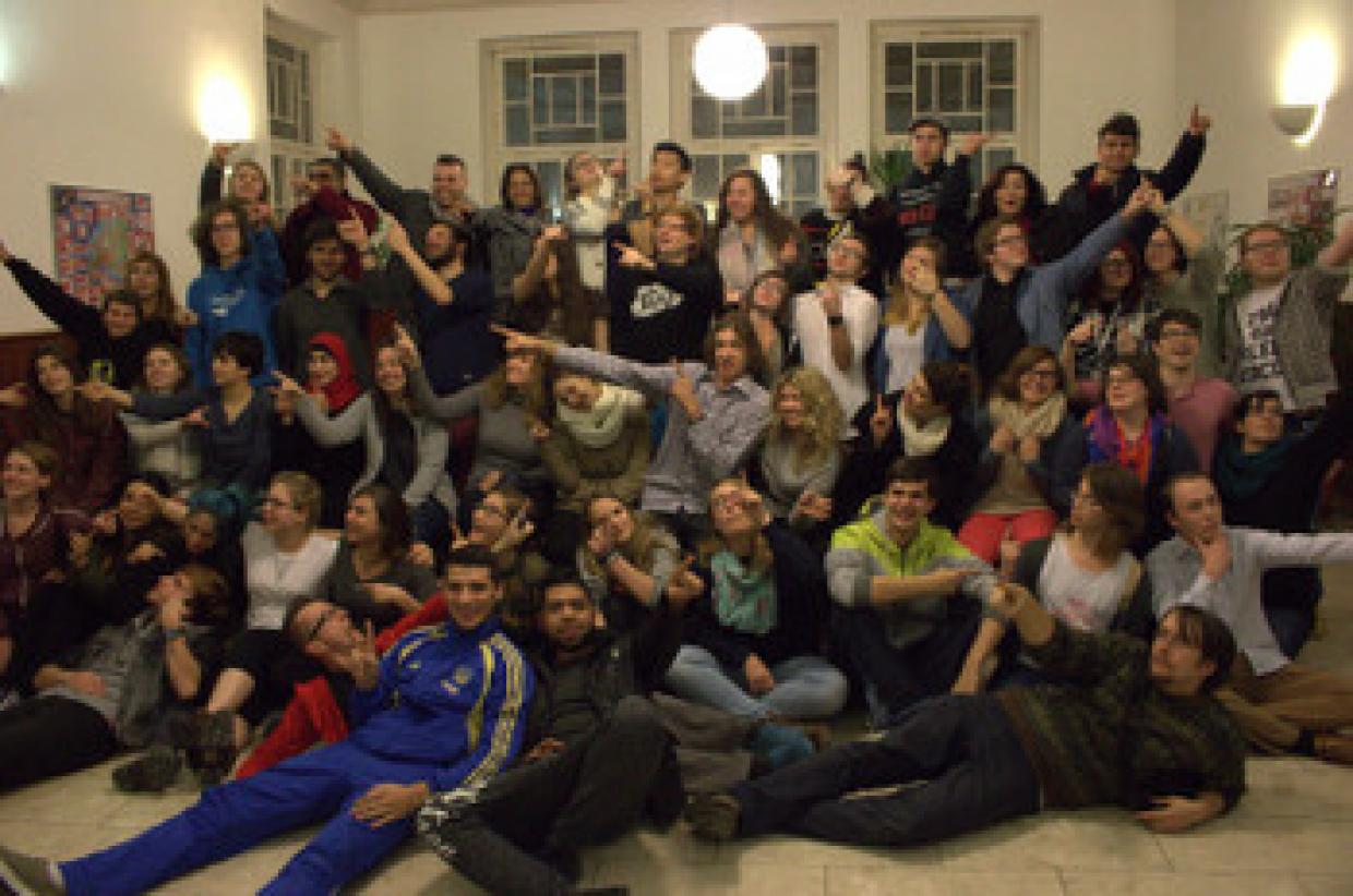 Gruppenbild mit Teilnehmenden der Internationalen Winterschule 2015/2016