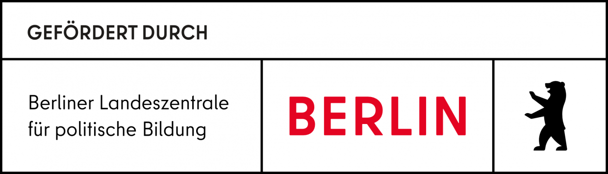 Förderlogo der Landeszentrale für politische Bildung Berlin Logo der Landeszentrale für politische Bildung Berlin